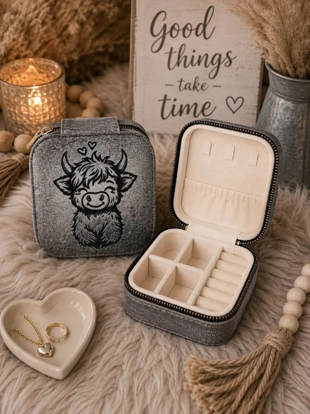 Highland Cow 2 Jewelry Case
